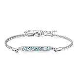 YAFEINI Pulsera de mariposa turquesa de plata de ley 925 con diseño de mariposa, regalo para mujer