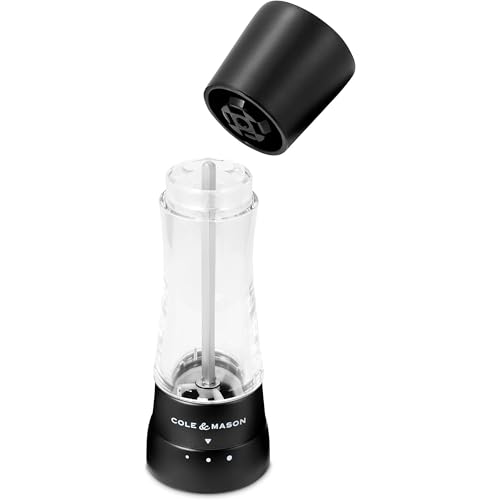 Image of Cole & Mason Derwent Salt Grinder - Mill Includes Gourmet Precision Mechanism and Premium Sea Salt - Salt Mill, Matt Black