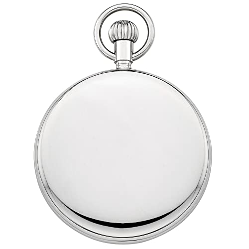 Image of Gotham Men's Stainless Steel Mechanical Hand Wind Railroad Pocket Watch # GWC14102SB