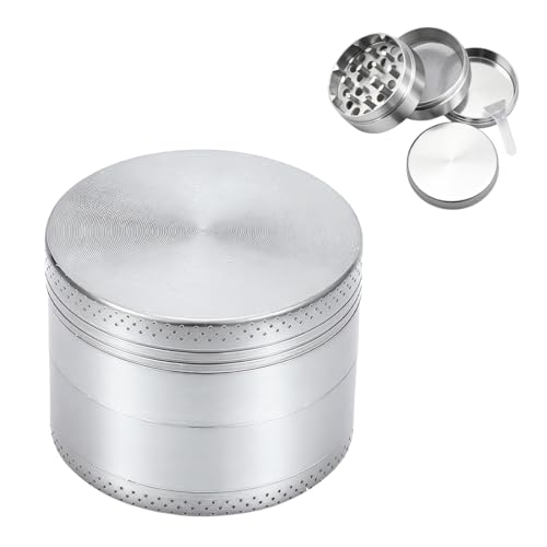 ZYOMVUN Macinino per spezie, Macinaspezie Versatile 50mm, Realizzato in Lega di Zinco Resistente, Basic Grinder, Grinder di Spezie, e Herb con polline Catcher, per erbe secche, polline, fiori, spezie