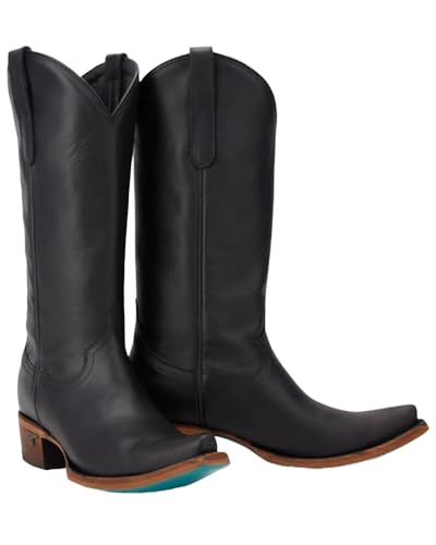 Lane Women's Emma Jane Jet Black Western Boot Snip Toe