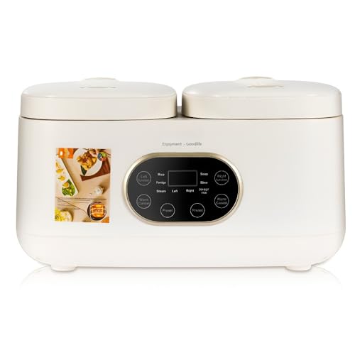 Olla Arrocera Inteligente De 2 L, Olla Arrocera Eléctrica Multifuncional De Acero Inoxidable Con Doble Olla For Una Cocina Saludable En Casa.