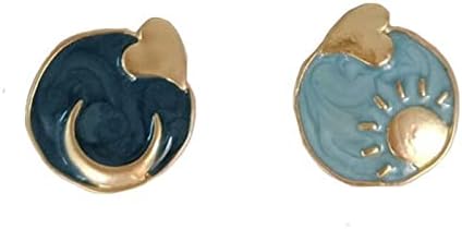 Jewelry لطيف الشمس القمر غير متناظرة أقراط الخيال الكون أقراط اكسسوارات الاحتفال حزب مأدبة المجوهرات Stud Earring