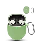 Per Google Pixel Buds Pro 2 Wireless Headphones, custodia morbida in silicone delicata sulla pelle, con moschettone, protezione completa, Matcha