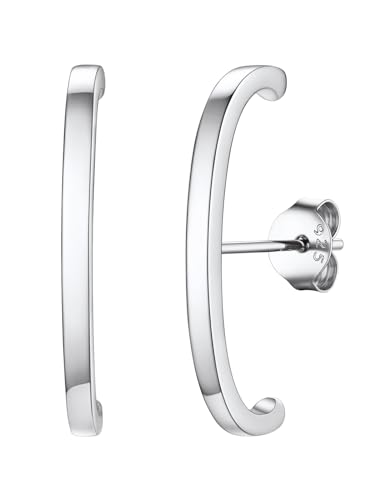 FOCALOOK Silber 925 Ohrringe Damen - C-förmige Ohrstecker Mädchen Piercing Ohr Medizinische Vintage Modeschmuck FOCALOOK Silber 925 Ohrringe Damen - C-förmige Ohrstecker Mädchen Piercing Ohr Medizinische Vintage Modeschmuck