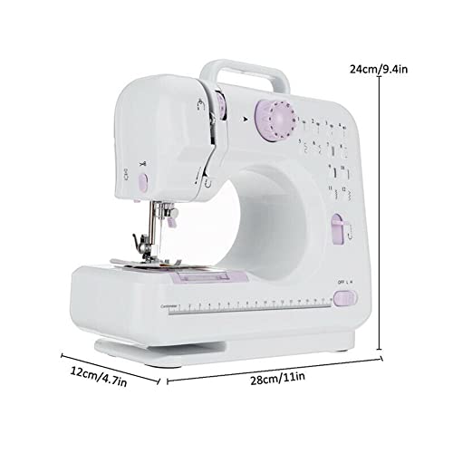 image for HOTOOLME Sewing Machine Mini Sewing Machine 12 Built-in Stitches Porta