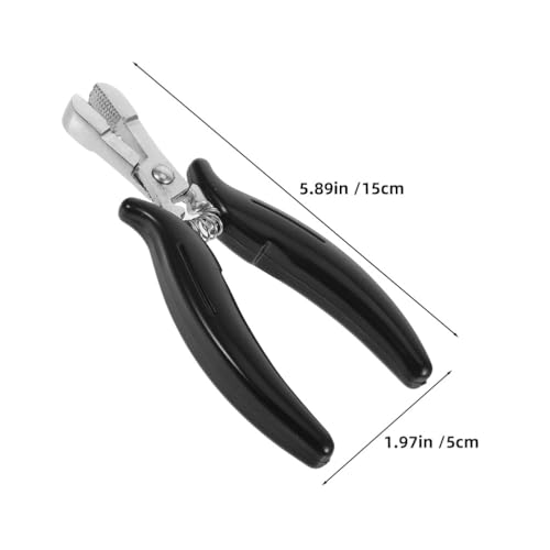 Pinces pour extensions de cheveux 2 pcs manche chromé dépose perles