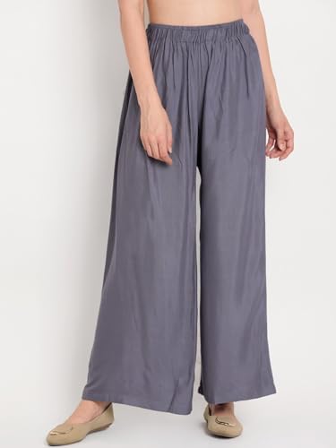 Image of Go Gazab - Stylish Combo Women's Palazzo Pants: Trendy Rayon Casual Wear for Fashion-Forward Ladies