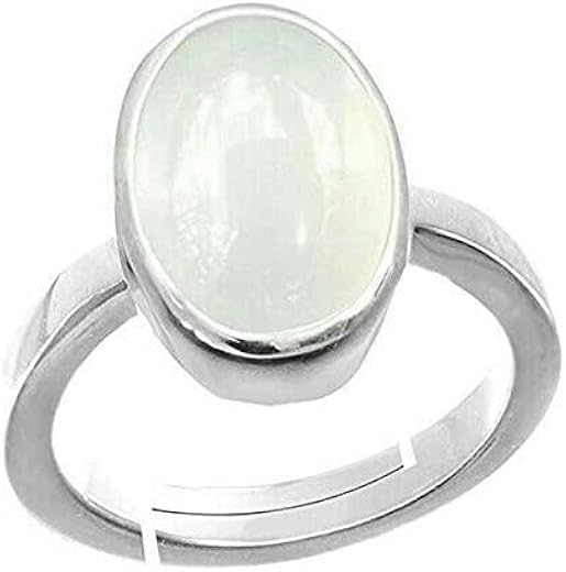 Khushbu Gems 9.25 carat Natural Moon stone Lab Certified Loose Gemstone Ring for Women and Men