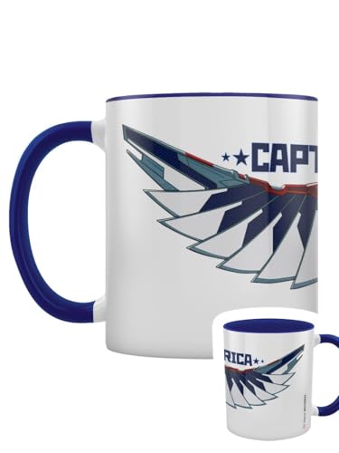 Pyramid International Mug bicolore Captain America (Bouclier) intérieur bleu