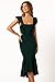 Petal & Pup Women's Yvonne Hi Lo Midi Dress, Emerald