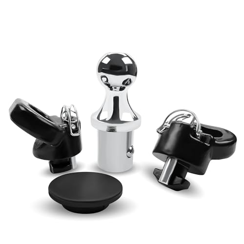 Gooseneck Ball 60618,Puck System Gooseneck Hitch Kit Compatible with 2013-2024 Dodge Ram 2500/3500,2-5/16 Inch Gooseneck Ball for Truck Bed Safety Chain Anchors | 30000 lbs