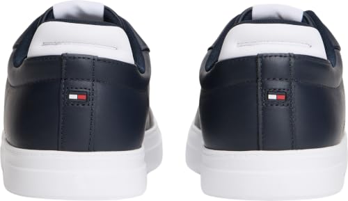 Tommy Hilfiger Herren Court Sneaker Icon Light aus Leder, Blau (Desert Sky), 45 – Ansicht 3