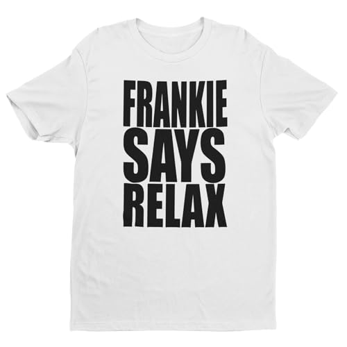 Frankie Says Relax T Shirt - 80s Fancy Dress Tee for Men and Women (Medium)