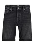 JACK & JONES Mens Shorts Black Denim L