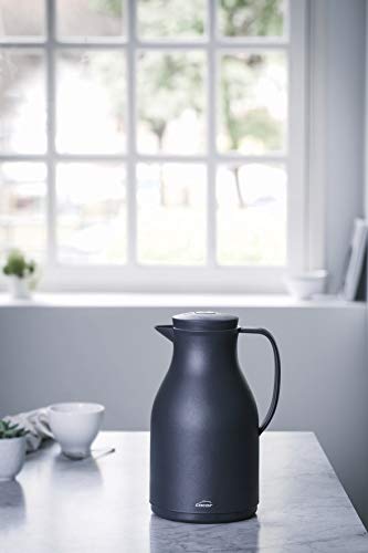 Foto von LACOR 62563 Thermoskanne, BPA-frei, doppelwandig, mit Glasschicht innen, matt, Grau, 1,00 l, Polypropylen Glas, 1 Liter