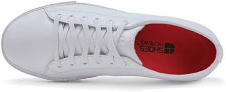 Shoes for Crews Old School Low-Rider, Men's, Women's, Unisex Leather Work Shoes, Slip Resistant, Water Resistant, White, Men's 8.5 / Women's 10 | Image 6