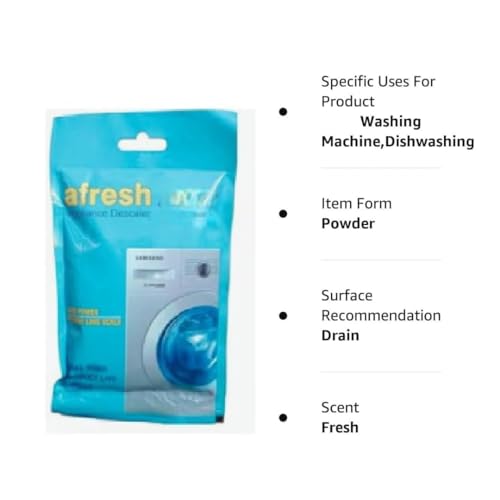Image of Washing Machine Drum Cleaning Powder Compatible For Samsung Washing Machine Front Load and Top Load, Washing Machine Cleaning Powder -100 gm (Pack Of 10)