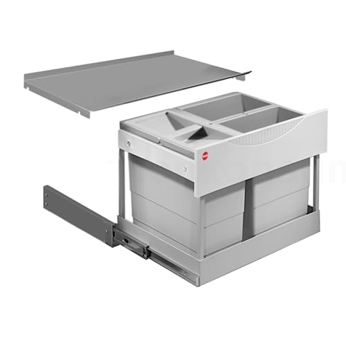 Hailo Abfallsammler 3644831 | 3-fach Raumspar Tandem Mülleimer | 2x 8.5 +...