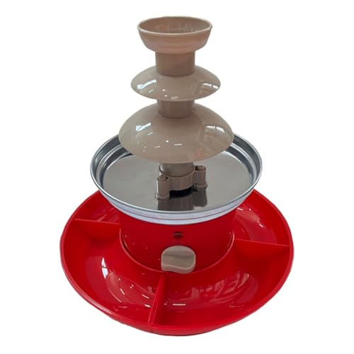 FELTECHELECTR 1set Chocolate Fountain Machine Electric Chocolate Melting Waterfall Maker for Parties Weddings Family Gatherings Easy to Assemble for Dipping Fruits Snacks