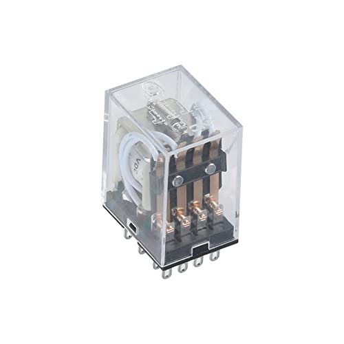 Relé electromagnético MY4 CA 110V de potencia 14 pines base minirelé carril DIN