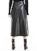 Max Studio Women's High Waist Faux Leather A-Line Midi Skirt US X-Small, Black