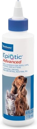 Image of Virbac Epiotic Advanced Ear Cleanser | Powerful and Gentle Cleanser for Dogs and Cats of All Ages, 4 oz (Pack of 12)
