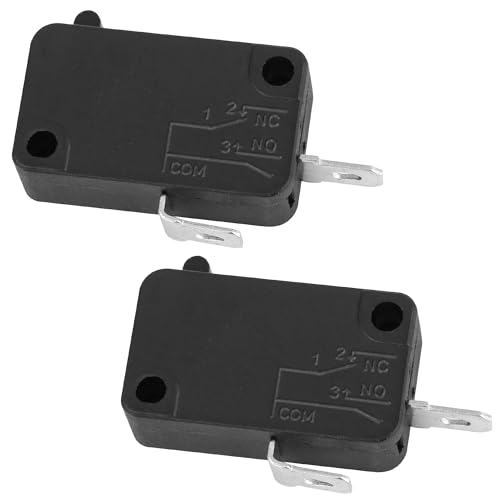 2-Pack Micro Switch for Air Fryer and Microwave Oven, 16A 125V/250V Snap Action Switch, Replacement Parts Compatible with Power XL, Vortex, Gourmia Air Fryers