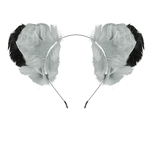 Faux Furry Fox Ears Headband Tail Set Halloween Fox Costume Fox Head Fancy Dress Fox Hairband Hair Hoop Wolf Tail Kit Furry Costume Cute Animal Fluffy Fancy Dress Costume Cosplay Accessories - Image 3