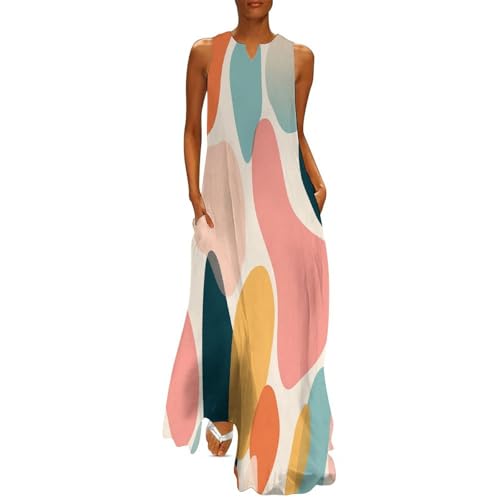 Robe longue maxi plage élégante au tombé fluide et imprimé chic