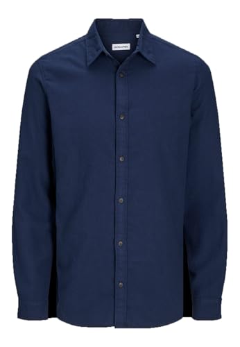 Image of Jack & Jones Men Cotton Blend Solid Regular Fit Shirt