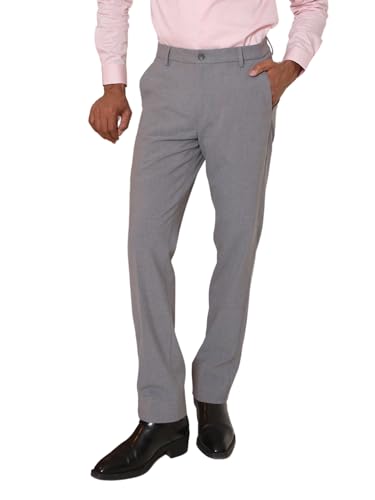 Image of SUBTRACT Slim-Fit Stretchable Lycra Formal Pants for Men with Flexible Waistband | Stylish Men's Wear Trousers for Office or Party |Dress Trouser Pant