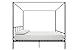 Novogratz Marion Metal Canopy Platform Bed Frame, Queen, Black