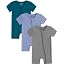 Dark Green&blue&heather Grey