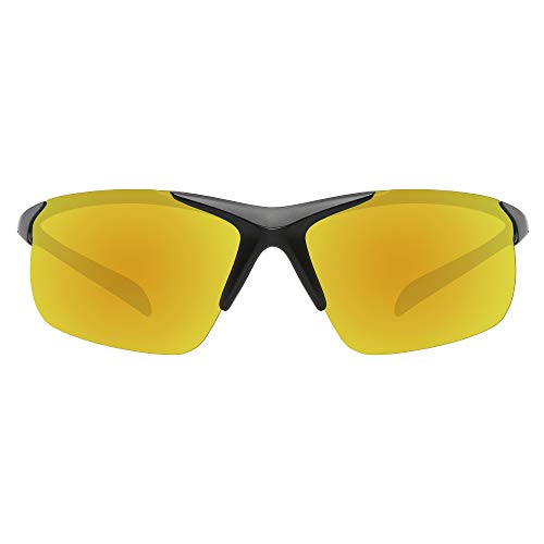Piranha Focus Half Frame Sport Sunglasses for Men with Yellow Mirror Lens2
