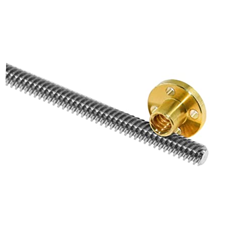 Didiseaon Printer Lead Screw Nut for Stepper Motor Stainless Steel Shape Threaded Rod for Anet Accessories
