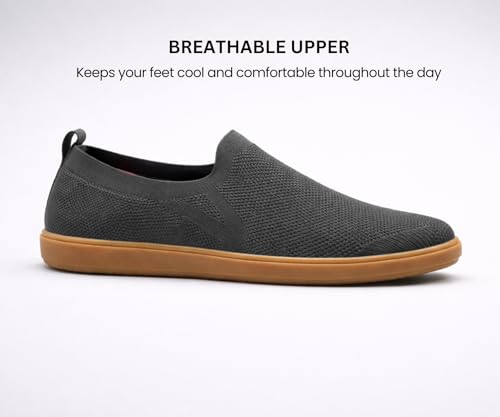 Image of Kraasa Men's Casual Slip-On Loafers | Soft Knitted Upper Breathable Flex Upper | Lightweight Comfort Shoes | TPR Sole