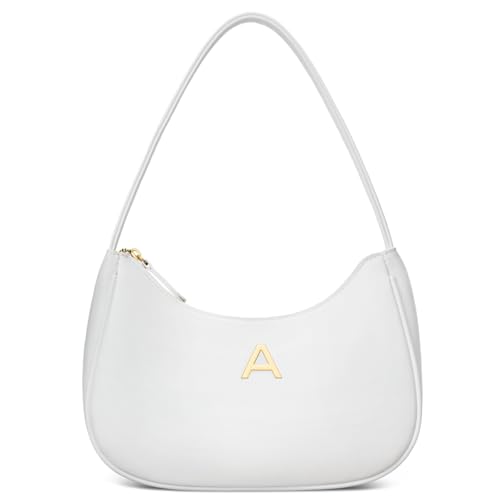 Shoulder Bag for Women Hobo Tote Clutch Handbags with Gold Initial