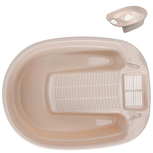 Cuenca de tabla de lavar, plástico sin deslizamiento con tablero de lavado integrado, tablero de lavado sin deslizamiento, tablero de lavado de dormitorios para el hogar para ropa de lavado de manos,