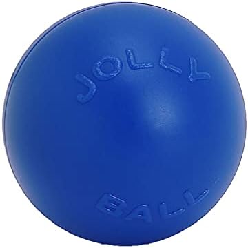 Jolly Pets Push-n-Play Ball Dog Toy, 14 Inches/Extra-Large, Blue (314 BL), for All Breed Sizes