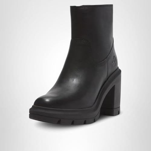 Timberland Women's Allington Heights Mid Zip Up Boot, Black Full Grain, 6.5 Wide