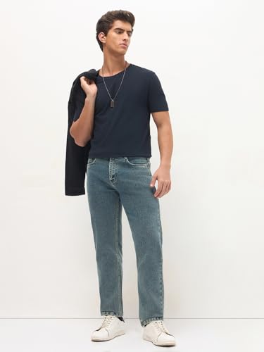 Image of Urbano Fashion Men's Regular Fit Heavy Washed Denim Jeans Stretchable