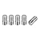 sourcing map 5 Stück M4 x 8mm geschlitzter zylindrischer Stift aus 304 Edelstahl, Außengewinde, zur Positionierung von Möbeln und Schränken