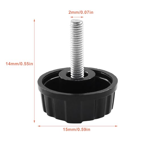 Cionyce 5Pcs Universal Fishing Reel Handle Screw Caps, Fishing Reel Replacement Parts for Spinning Reel Knob Crank Power Handle Grip