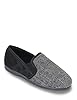 Chums Men's Soft Velour Check Slippers With Elastic Gusset Black 10 UK #5