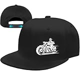 FACITE Snapback Hats for Men Skull Skeleton Hat Flat Bill Hats for Men Fitted Hat Flat Brim Black Baseball Caps for Mens Motorcycle Trucker Hats for Mens Cool Hip Hop Skateboard Accessories Gift