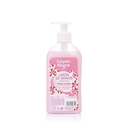 Tulipan Negro Jabón de manos Fresa y Nata, ideal para unisex adulto
