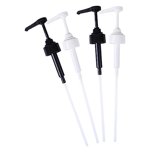 COLLBATH Press Type Bottle Pumps 4 Pack Liquid Soap Pump Head for Condiment Sauce