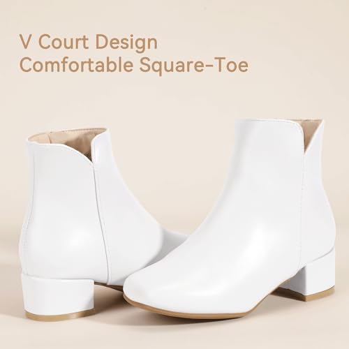 PANDANINJIA Girls Ankle Boots Side Zipper Toddler Little Big Kid Girls Dress Boots3