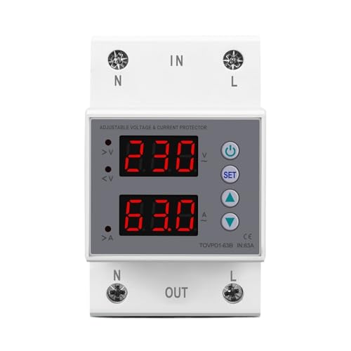 Relais de protection réglable 63A 230V pour rail DIN triphasé 3 pôles 54M - 2